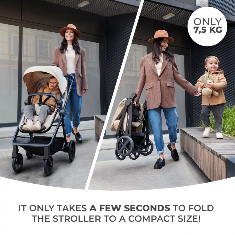 Kinderkraft Newly 3 în 1 Light Grey - imagine 7