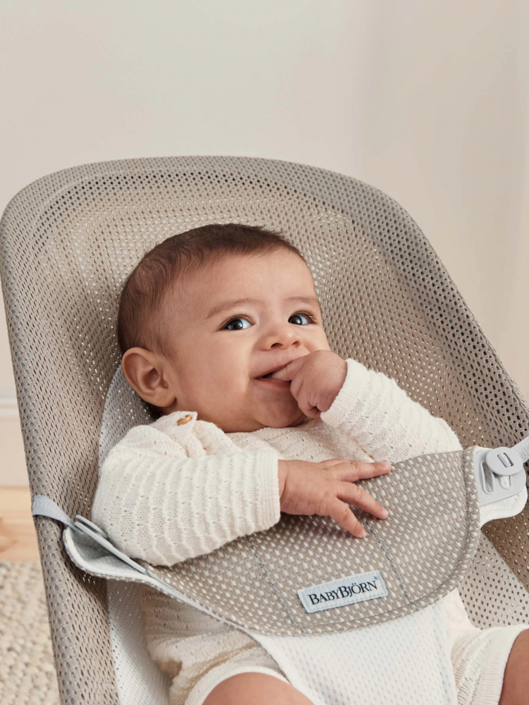 Balansoar Baby Bjorn Balance Soft, Grey/Beige - imagine 9