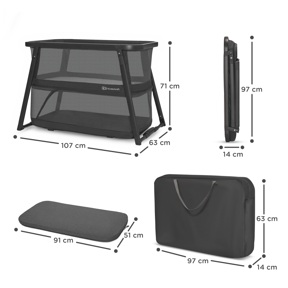 Patut Kinderkraft 4-in-1 Sofi Plus Grey - imagine 6