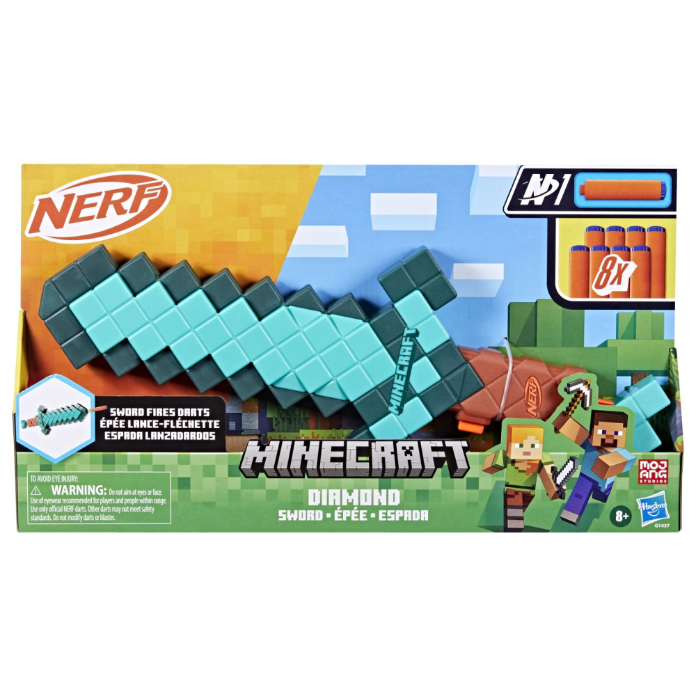 Nerf Minecraft Diamond Sabie 2-in-1 Hasbro