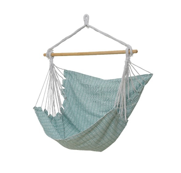 Hamac Scaun Pliabil Verde, 55% Bumbac, 100x130 cm