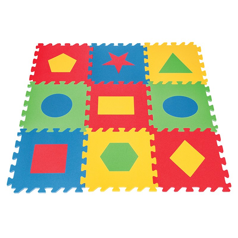 Covoraș Puzzle Pilsan, 9 piese, Spumă, Forme Geometrice - imagine 4