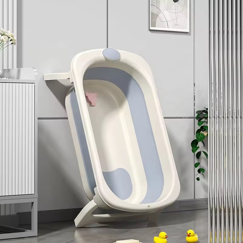 Cădiță Little Mom Blue Pliabilă cu Senzor Temperatură - imagine 3