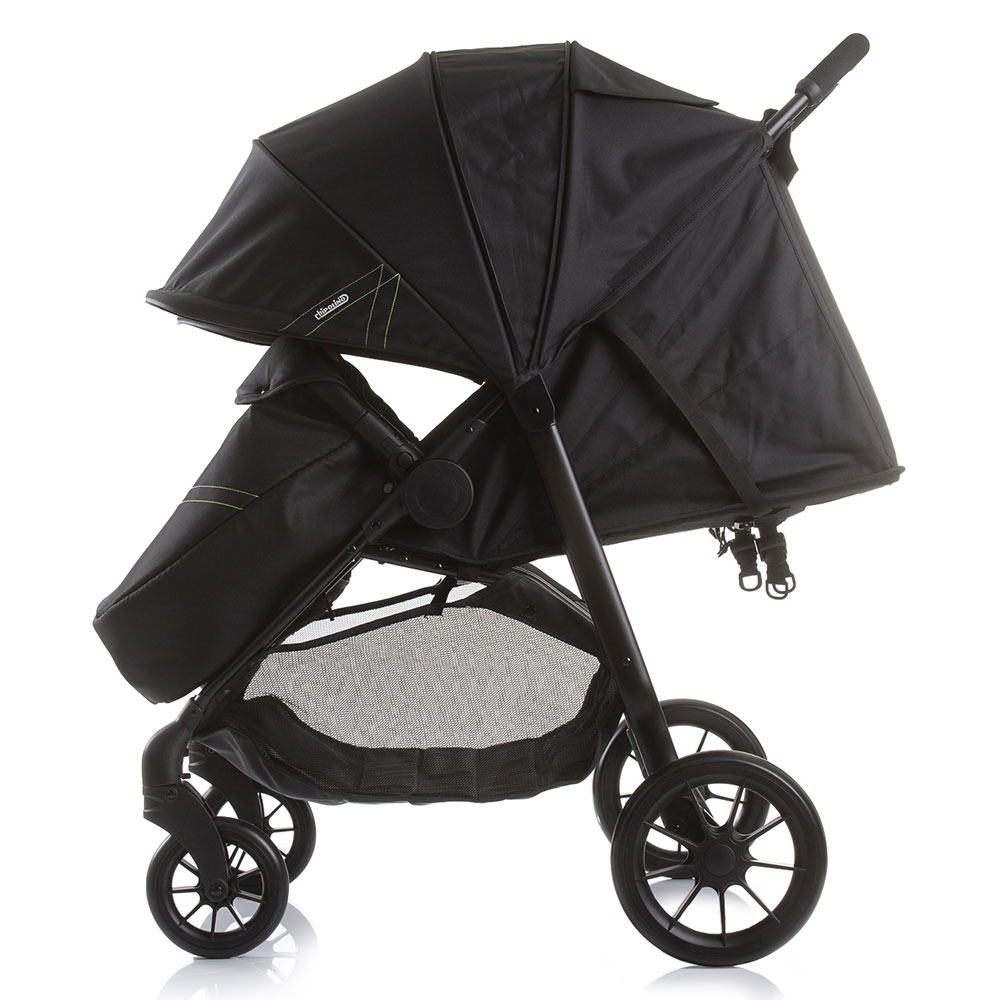 Carucior gemeni Chipolino Top Stars Ebony, 0-15kg - imagine 4