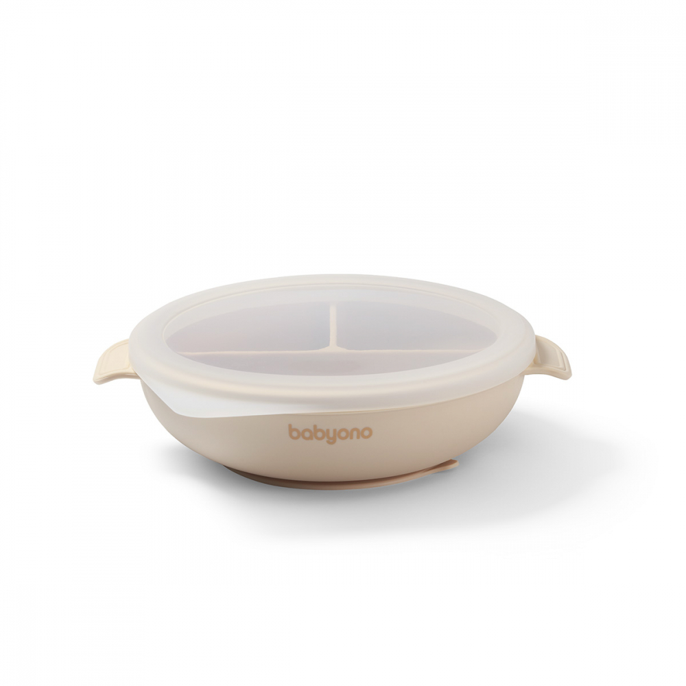 Farfurie Babyono Silicon cu Ventuza Bej - imagine 10