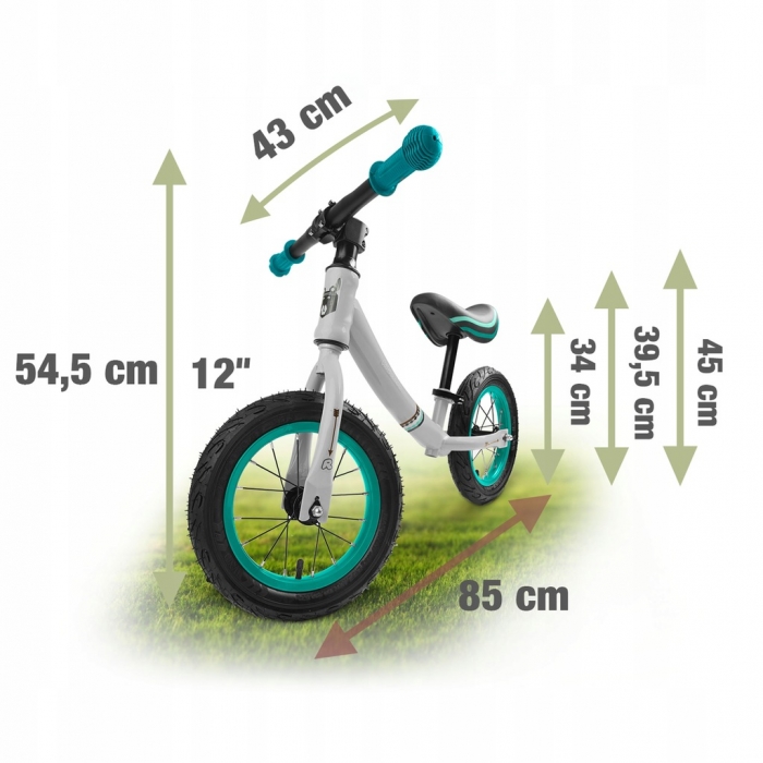 Bicicleta Ricokids Turcoaz 12" Fără Pedale - imagine 3
