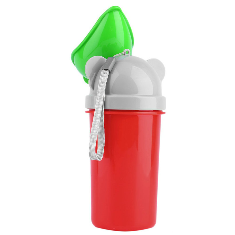 Pisoar Little Mom Red, Portabil cu Sistem Anticurgere - imagine 2