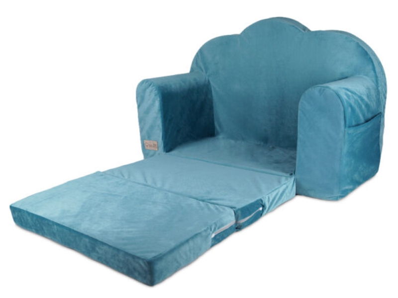 Canapea extensibilă catifea Klups Albastru Marin - imagine 2