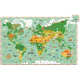 Puzzle Djeco În jurul lumii, 200 piese