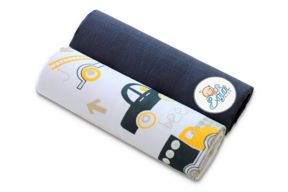 Set 2 Scutece Egakids Bumbac Moale Dark Grey