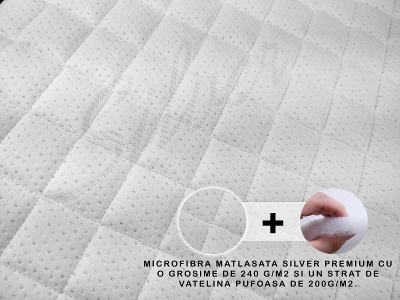 Saltea Mykids Silver II Premium cu Fibra Cocos - imagine 3