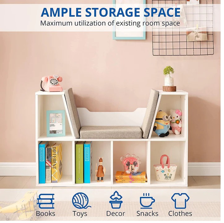Bancută Ginger Home cu 6 compartimente, depozitare