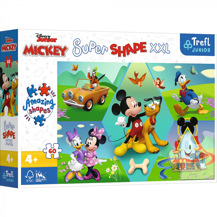 Puzzle Disney Mickey Trefl Super Shape 60 Piese