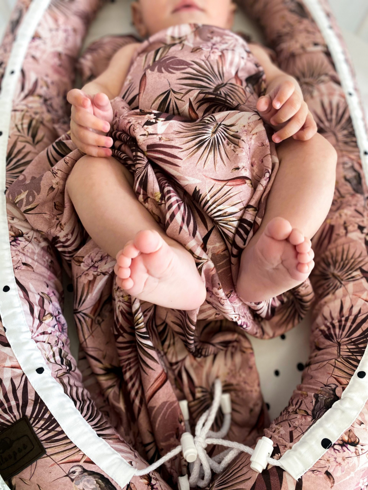Baby Nest Nor Pufos Jungle Pink - Confort Premium - imagine 5