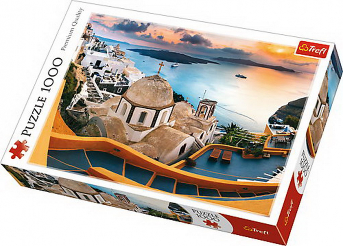 Puzzle Trefl 1000 Santorini | Relaxare și Concentrare