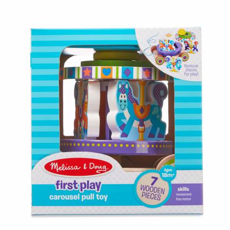 Jucărie de tras Carusel Melissa & Doug, 18 luni+ - imagine 5