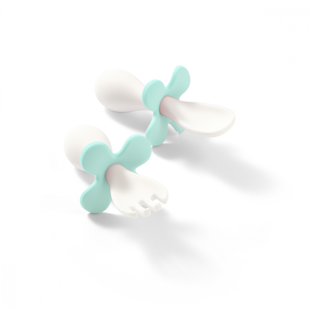 Set tacamuri ergonomice Babyono verde - imagine 2