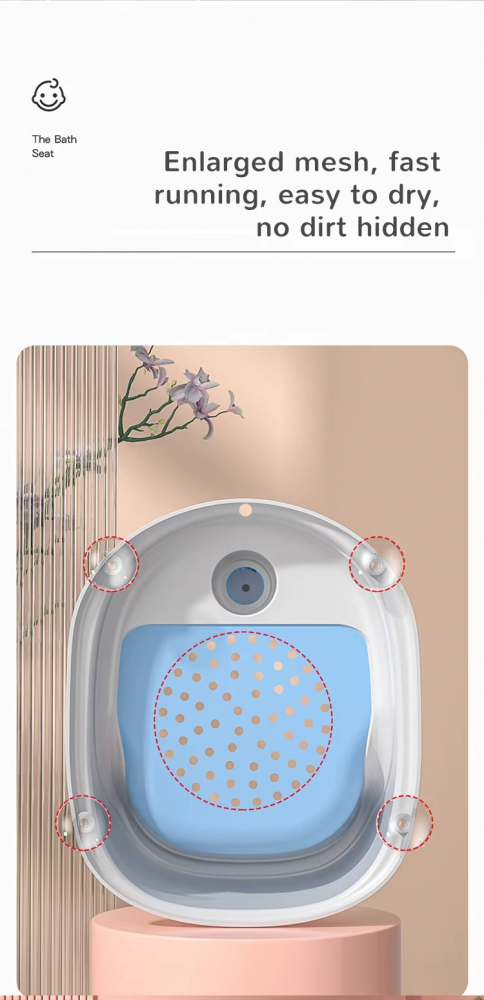 Little Mom Scaun Baie Copii Baby Crown Blue - imagine 12