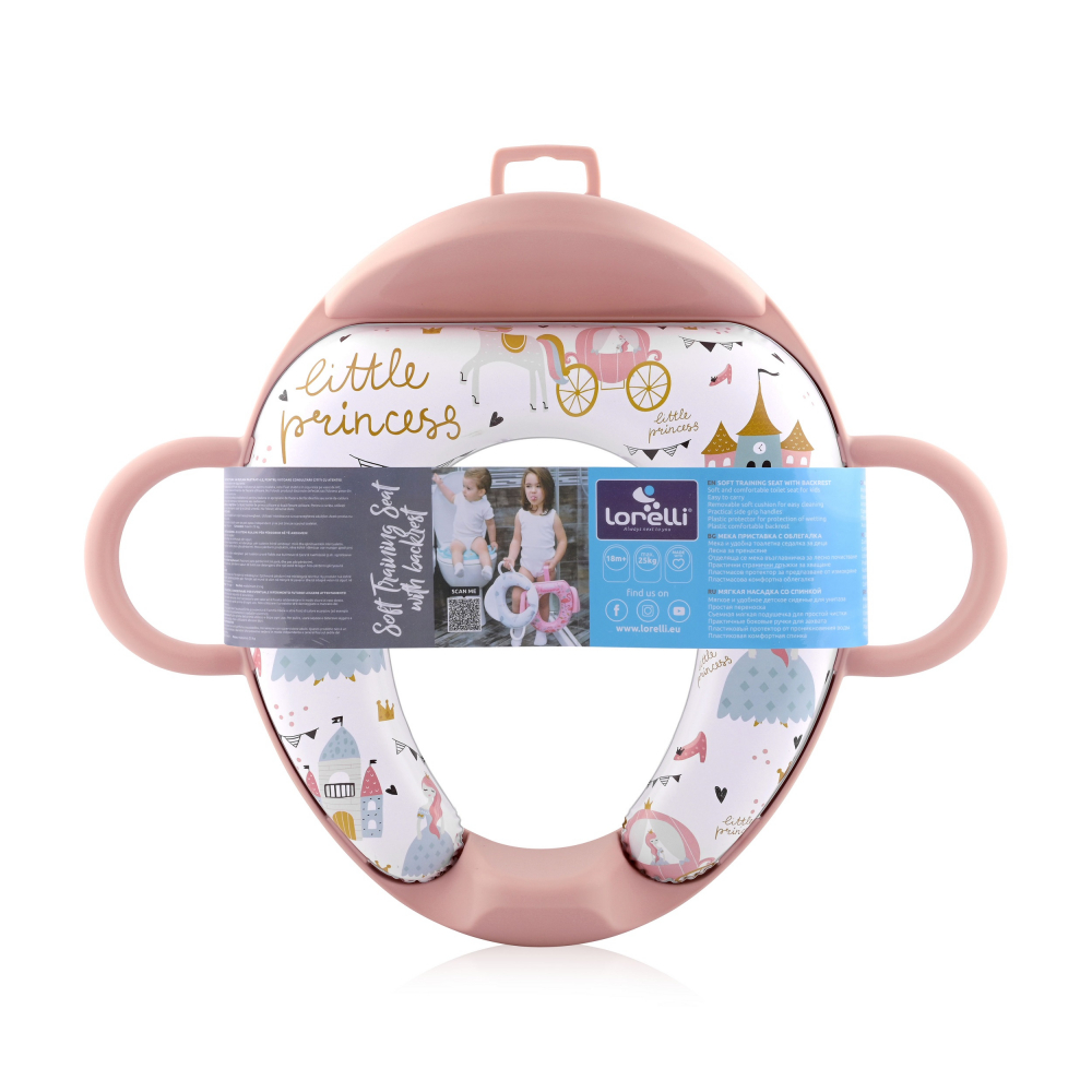 Reductor Toaletă Lorelli Pink Princess cu Mâner - imagine 2