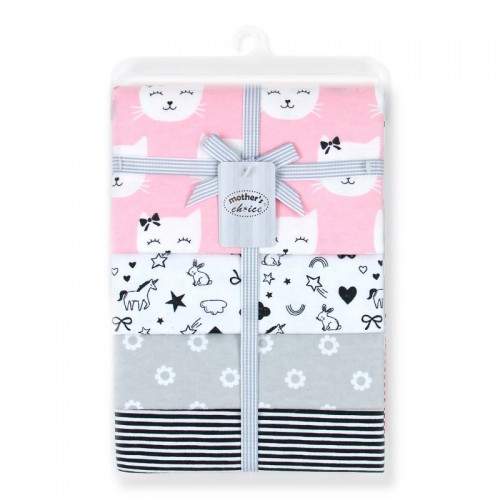 Set 4 paturici bumbac flanel Mother's choice - imagine 2