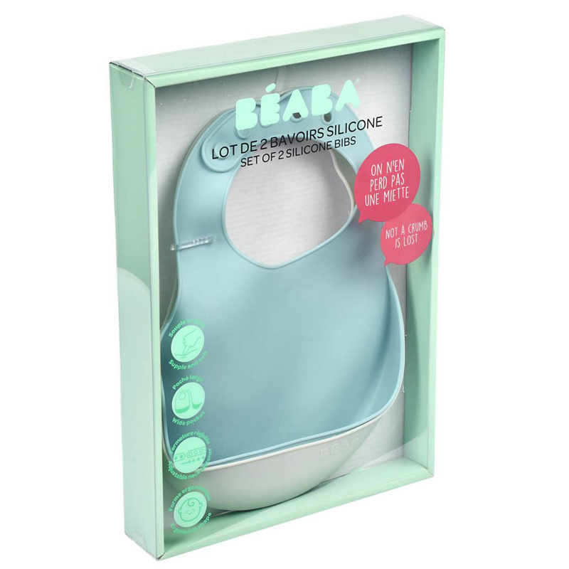 Set 2 Bavete Silicon Beaba Airy cu Buzunar - imagine 4