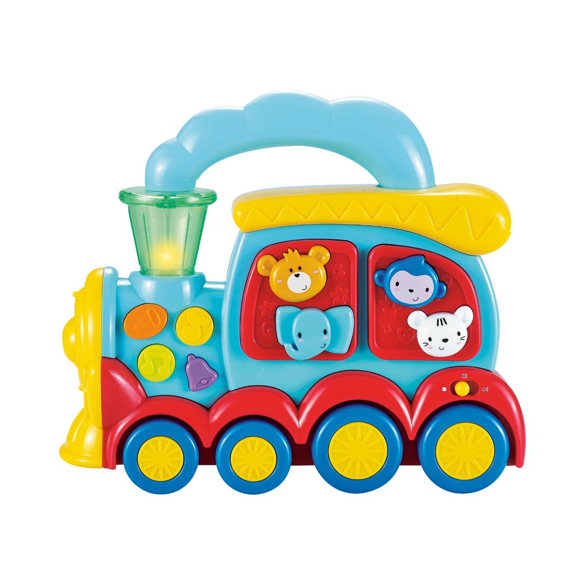 Trenulet cu animale Minibo, interactiv
