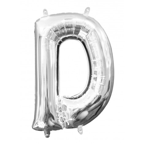 Balon Folie Mini Litera D Argintiu Amscan