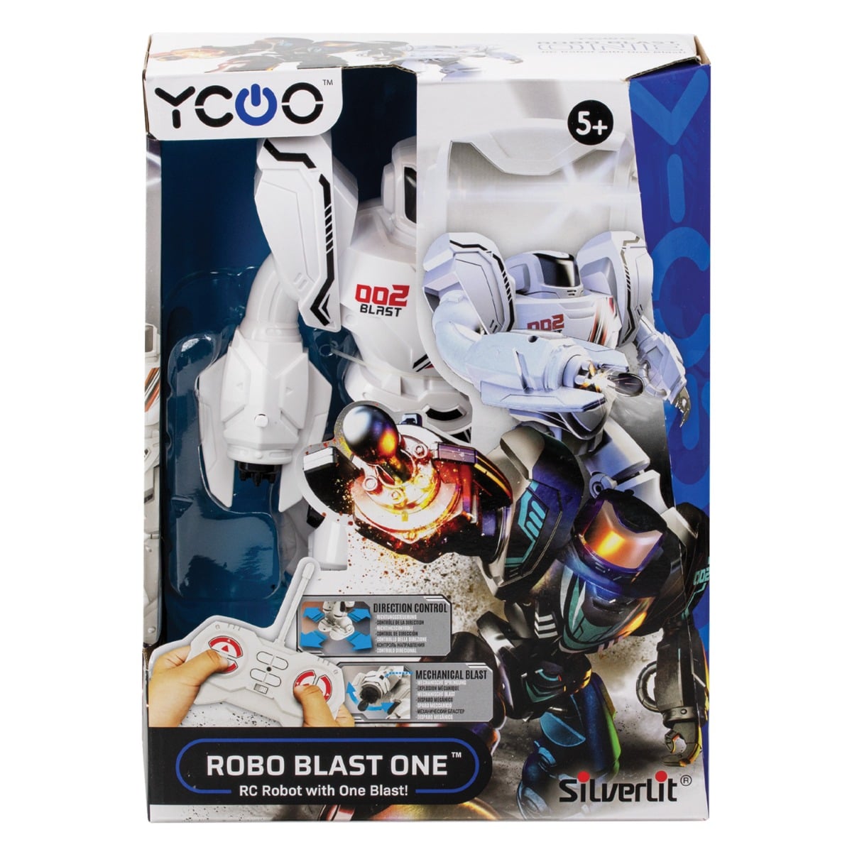 Robot Telecomanda Silverlit Robo Blast One Alb
