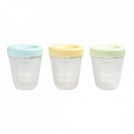 Set 3 Recipiente Silicon Beaba 200ml - Pastare Sigura - imagine 2