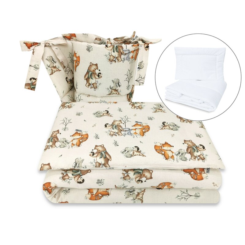 Set Lenjerie Patut MimiNu 5 Piese Bumbac 120x60 cm - imagine 4