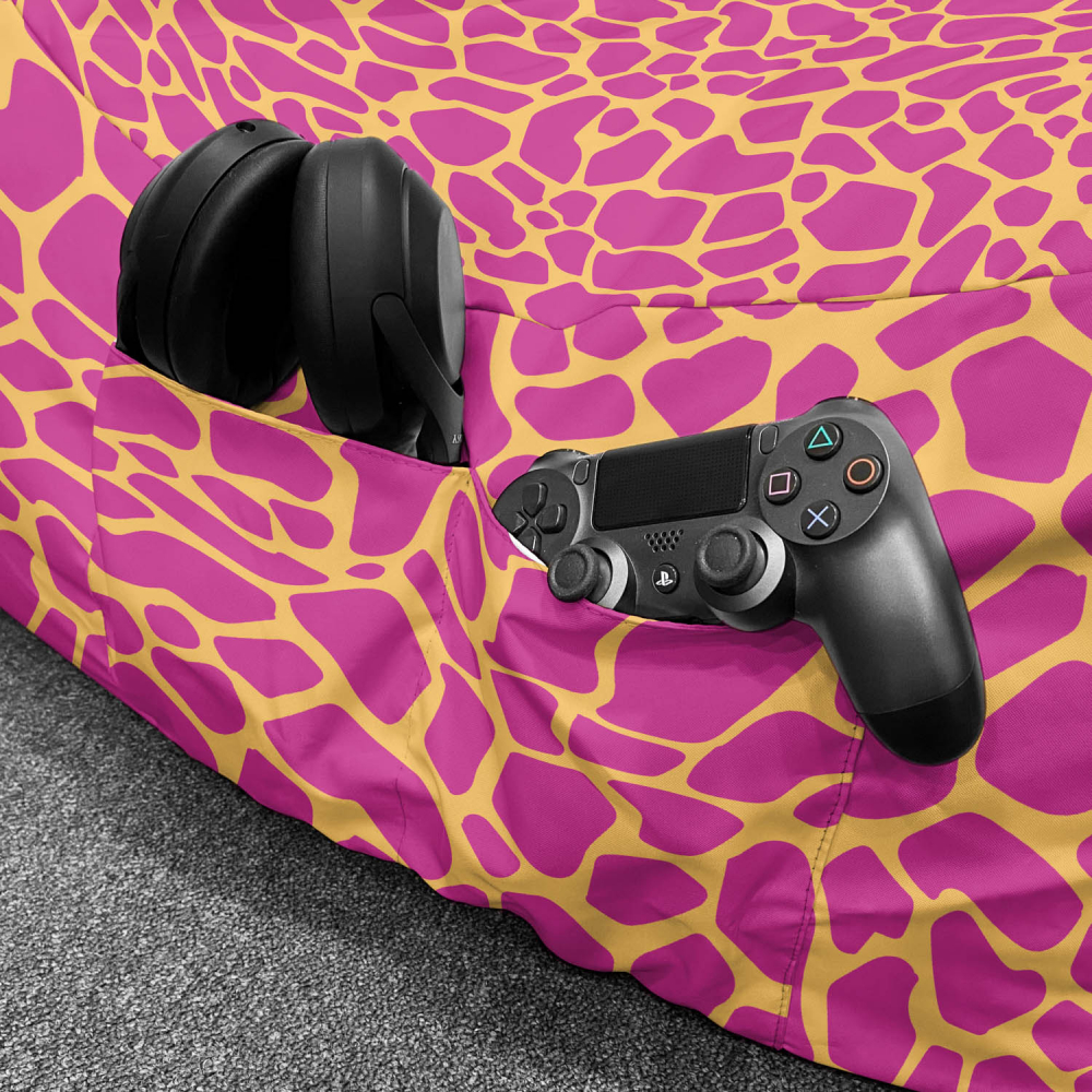 Fotoliu Puf Chill XL Giraffe Pink Updeco - imagine 5
