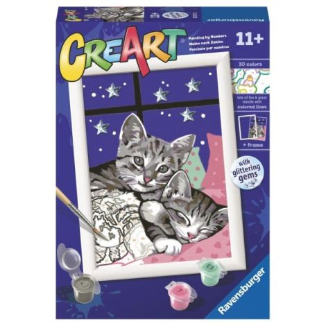 Ravensburger CreArt Pisicute cu Pietre Sclipitoare