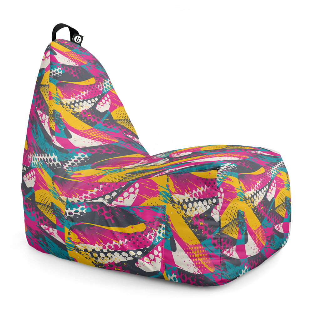 Fotoliu Puf Bean Bag Chill XL Updeco, Graffiti - imagine 6
