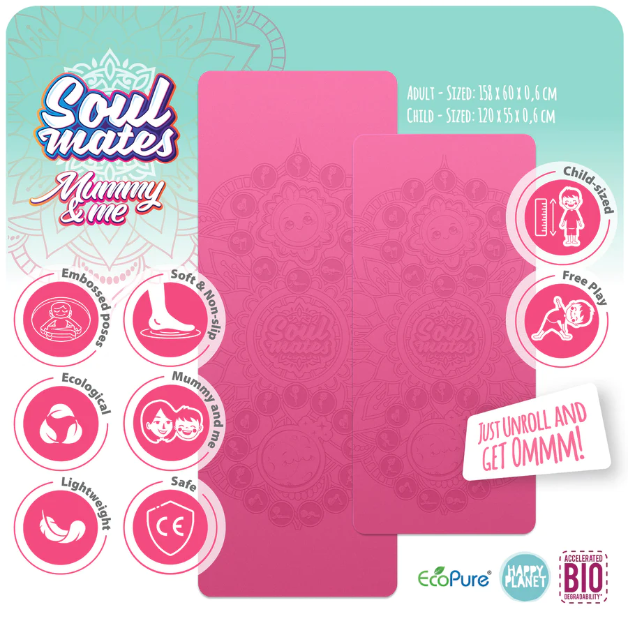 Set Yoga Mama și Copil Sun and Moon Roz | Soul Mates - imagine 6