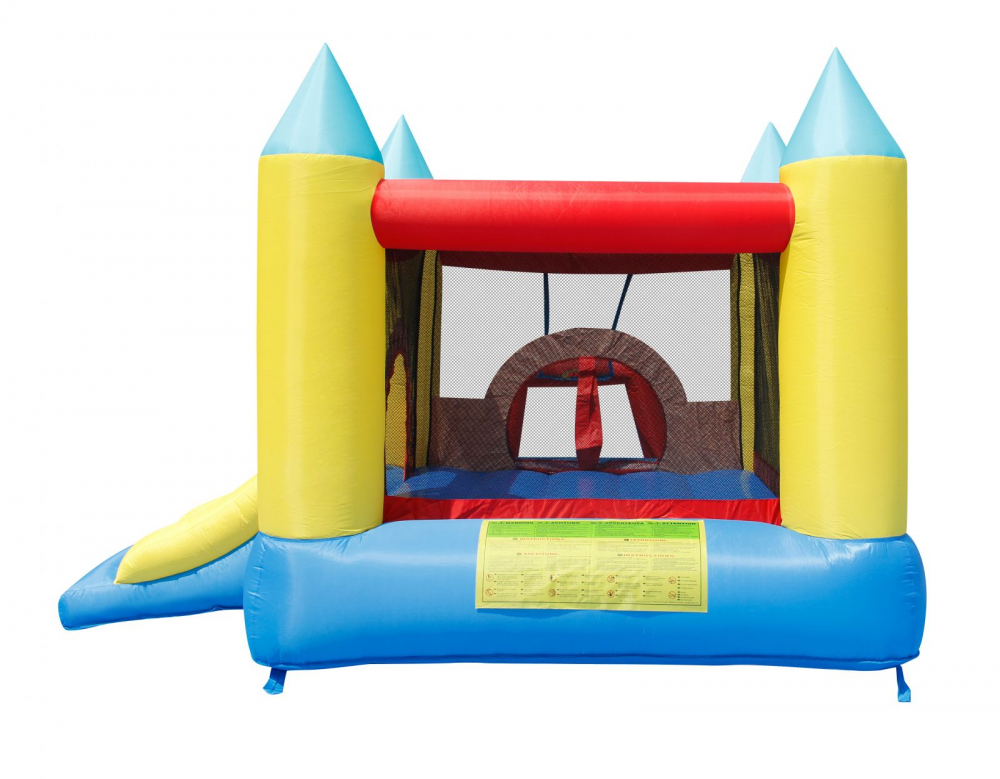 Saltea Gonflabila Happy Hop 4 in 1 cu Tobogan si Baschet - imagine 4