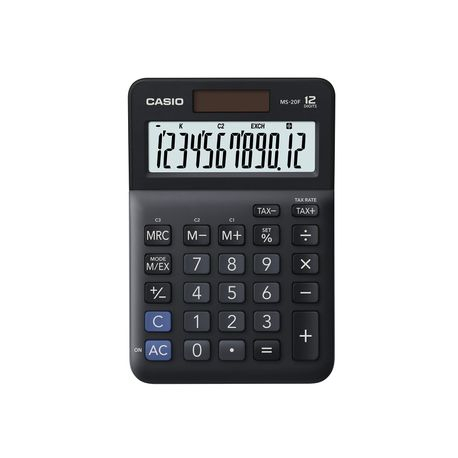 Calculator Casio MS-20F 12 Digits, Negru