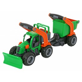 Tractor Wader cu Plug de Zăpadă și Remorcă