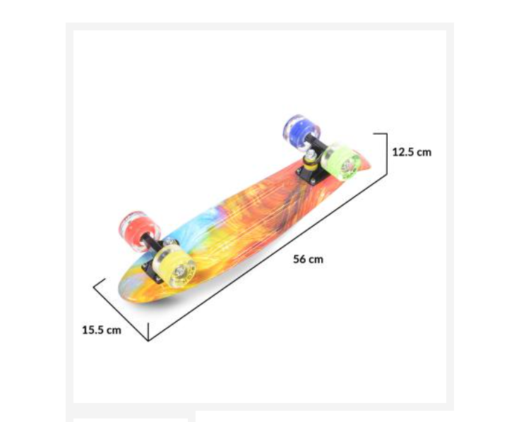 Skateboard Byox 56 cm cu Lumini LED