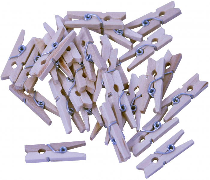 Set 26 carlige lemn Colorart 2.5cm | Decor Crafts