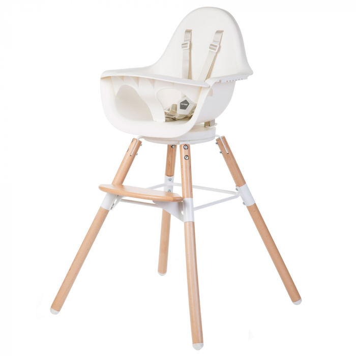 Scaun Masa Reglabil Childhome Evolu One.80, Natural Alb