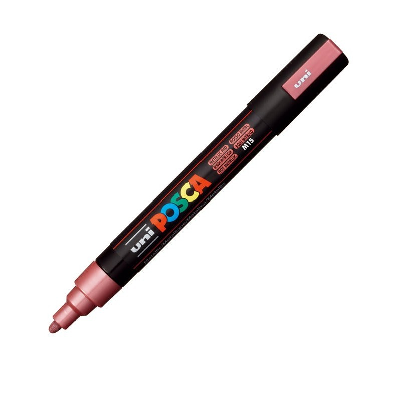 Marker Posca PC-5M Rosu Metalizat, Vârf Mediu