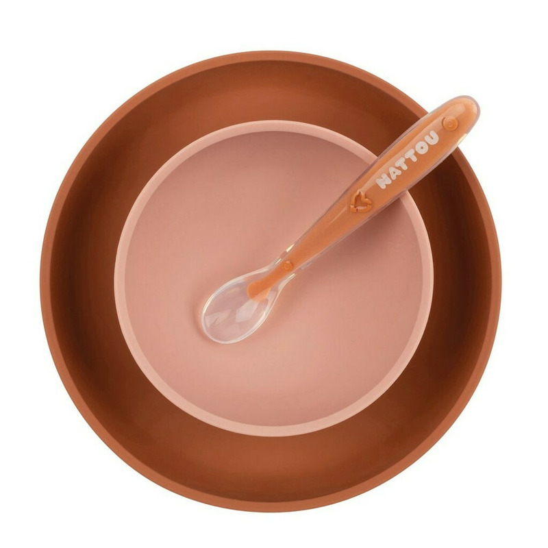 Set Masa Nattou Silicon Portocaliu 4-36 Luni