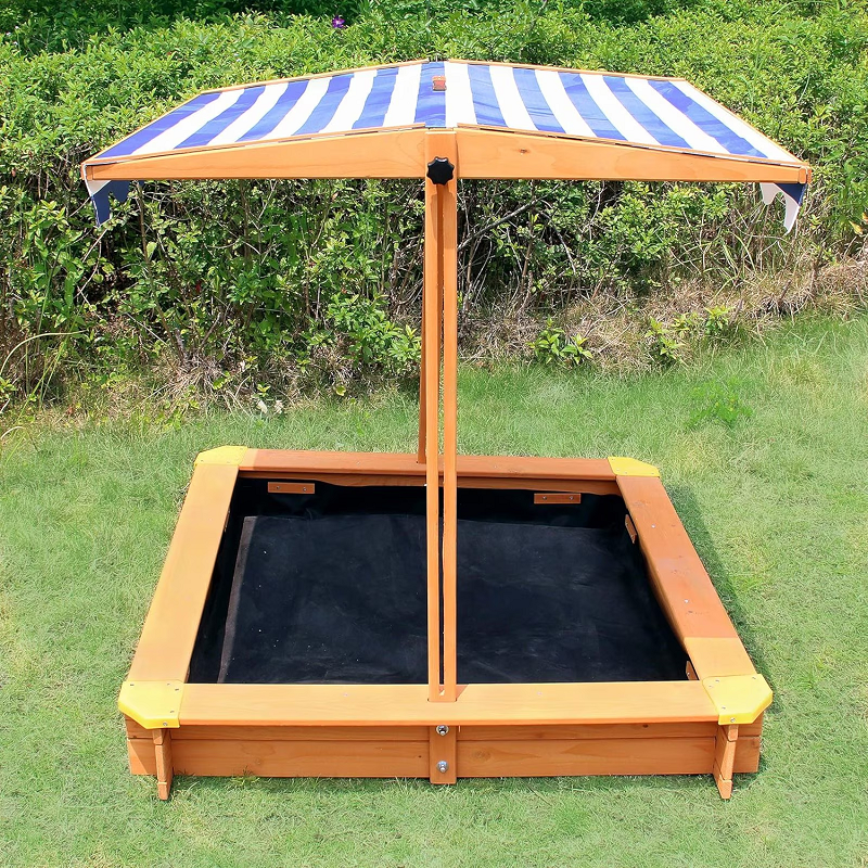 Lada de nisip Procart 120x120 cm cu acoperis parasolar - imagine 4