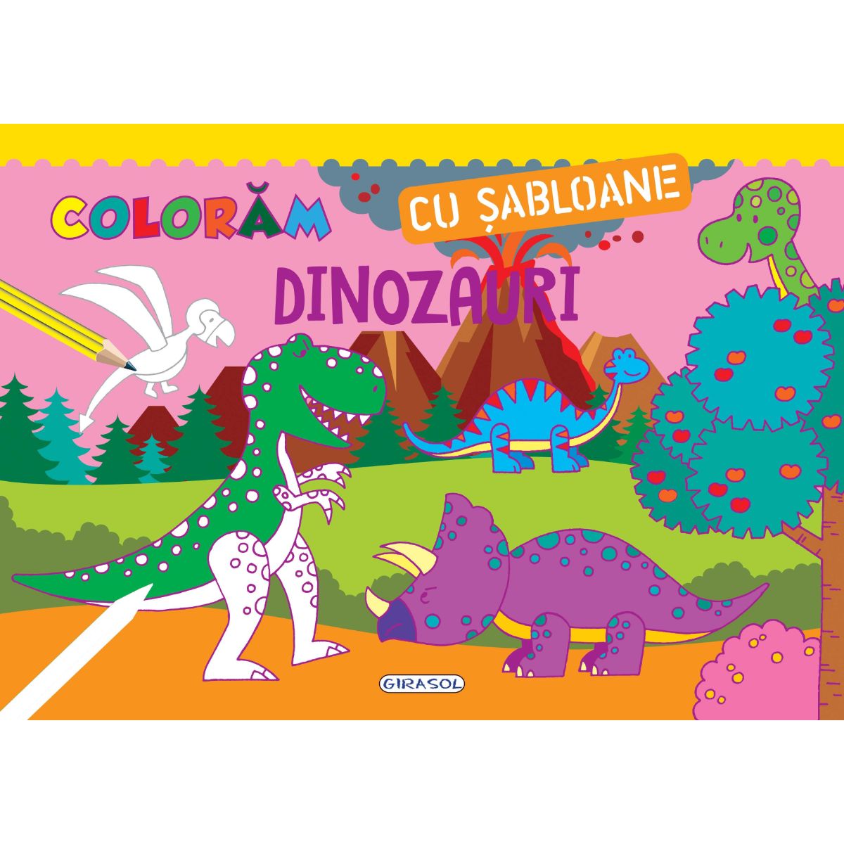 Coloram cu sabloane Dinozauri Girasol