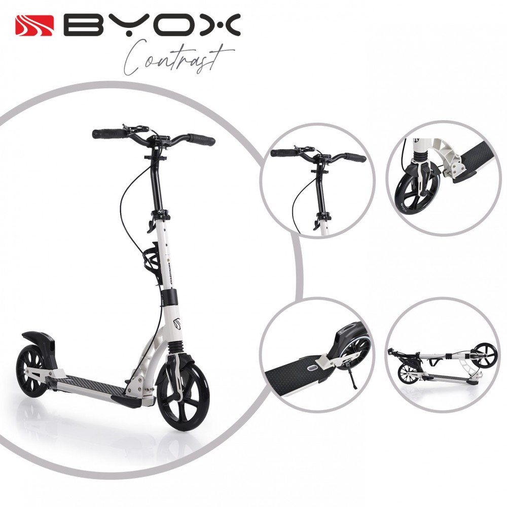 Trotineta Pliabila Byox Contrast White | Aluminiu