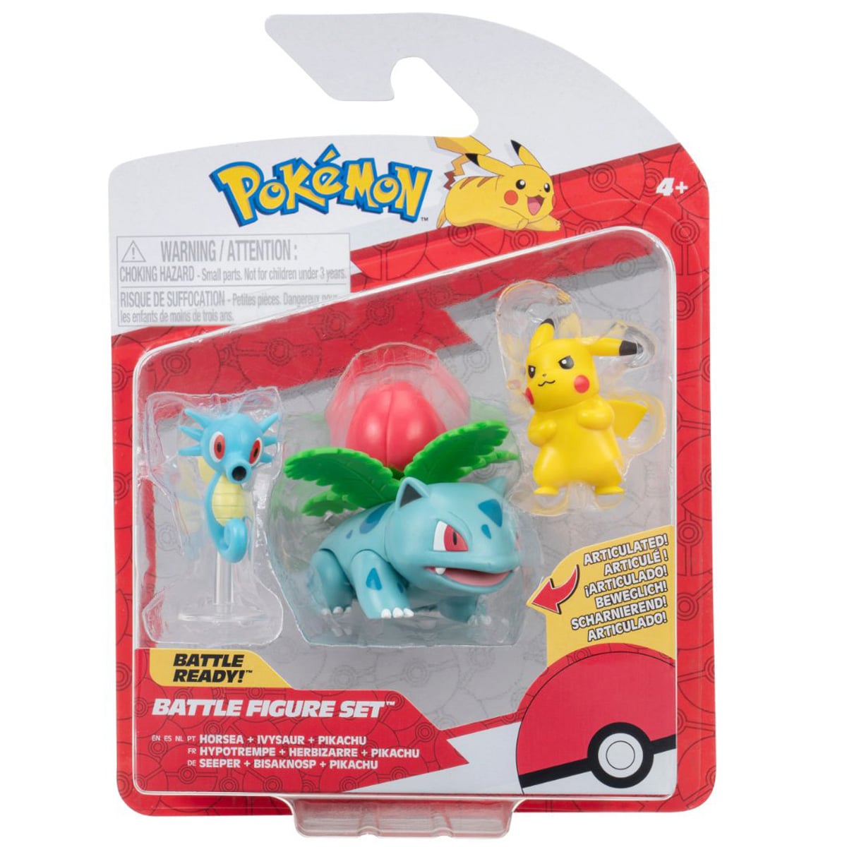 Set 3 Figurine Pokemon: Horsea, Ivysaur, Pikachu