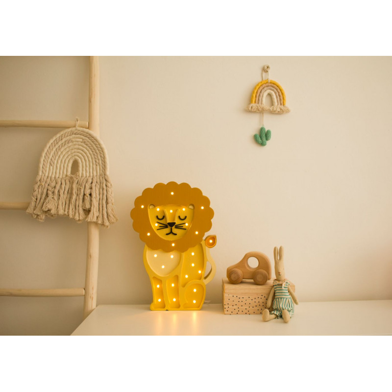 Lampa Little Lights Leu African | Iluminat camera copil - imagine 2