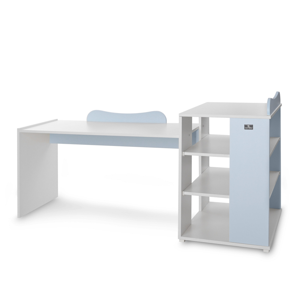 Patut Modular Lorelli, 5 Configuratii, Multi White Baby Blue - imagine 2