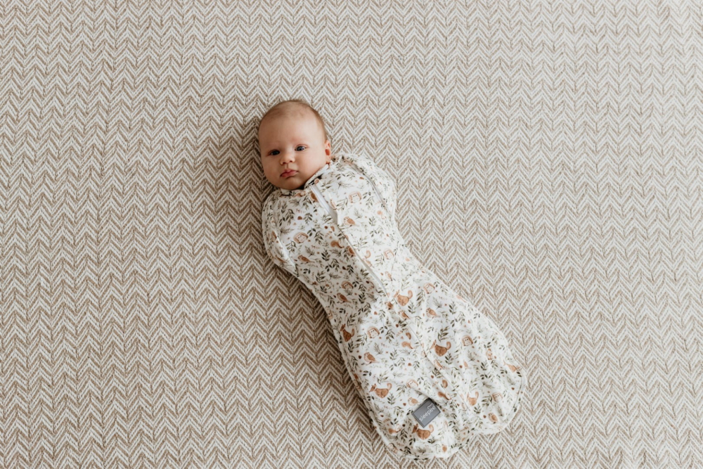 Swaddle Nor Pufos First Step Forest Ivory + Caciulita - imagine 2