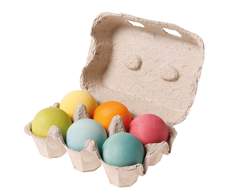 Grimm's Set 6 Bile Lemn Pastel Exterior Joc